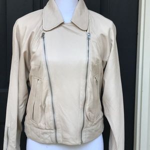 French Connection Motorcycle/Bomber Leather Jacket